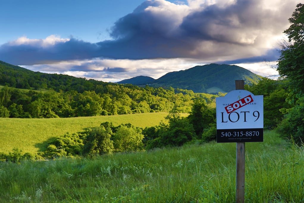 WSF-Lot-9-Sold-Sign-REDUCED Warm Springs Farm Lot 9 With Sold Sign